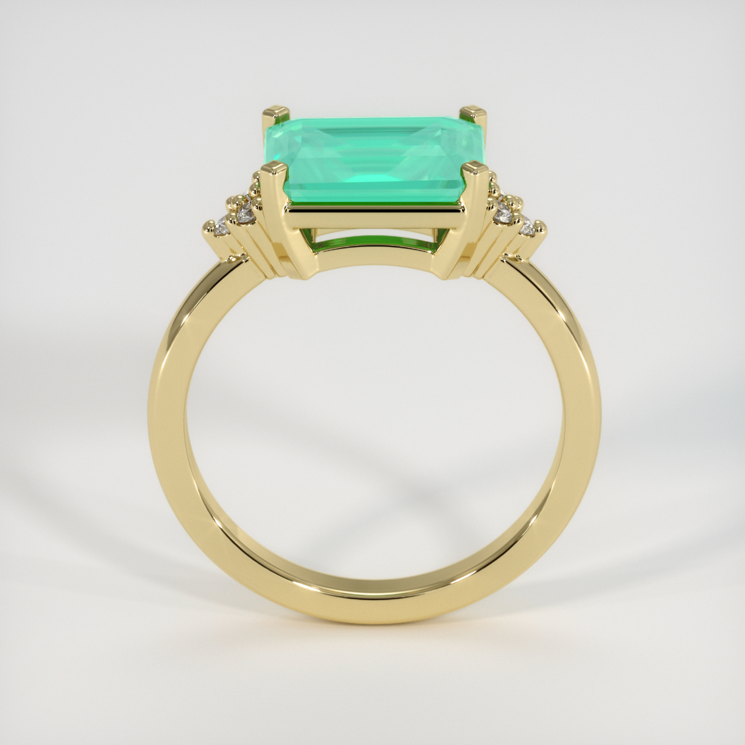 Emerald Ring 1.76 Ct. 18K Yellow Gold | The Natural Emerald Company