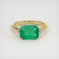 1.59 Ct. Emerald Ring, 18K Yellow Gold 1