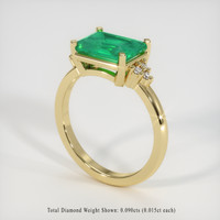 1.59 Ct. Emerald Ring, 18K Yellow Gold 2