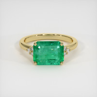 1.74 Ct. Emerald Ring, 18K Yellow Gold 1