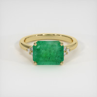 1.88 Ct. Emerald Ring, 18K Yellow Gold 1