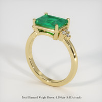 1.88 Ct. Emerald Ring, 18K Yellow Gold 2