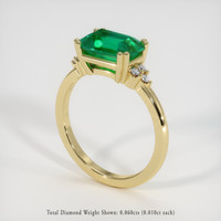 1.76 Ct. Emerald Ring, 18K Yellow Gold 2