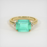 1.63 Ct. Emerald Ring, 18K Yellow Gold 1