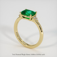 1.52 Ct. Emerald Ring, 18K Yellow Gold 2
