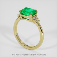 2.06 Ct. Emerald Ring, 18K Yellow Gold 2