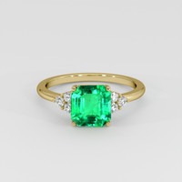2.77 Ct. Emerald Ring, 18K Yellow Gold 1