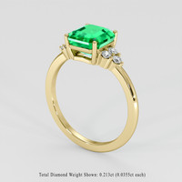 2.77 Ct. Emerald Ring, 18K Yellow Gold 2