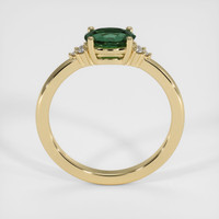 1.13 Ct. Bluish Green Sapphire Ring, 18K Yellow Gold 3