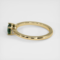 1.13 Ct. Bluish Green Sapphire Ring, 18K Yellow Gold 4