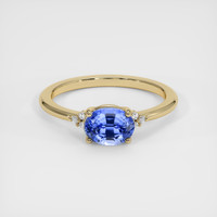 1.93 Ct. Blue Sapphire Ring, 18K Yellow Gold 1