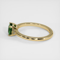 1.10 Ct. Green Sapphire Ring, 18K Yellow Gold 4