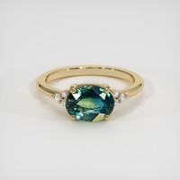 2.00 Ct. Bi Color Sapphire Ring, 18K Yellow Gold 1