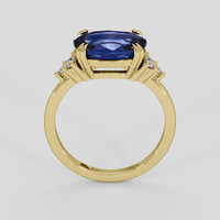 4.21 Ct. Blue Sapphire Ring, 18K Yellow Gold 3