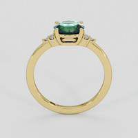 1.52 Ct. Bluish Green Sapphire Ring, 18K Yellow Gold 3