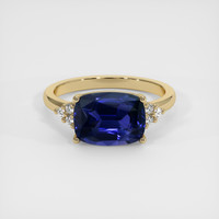 4.45 Ct. Color Change Sapphire Ring, 18K Yellow Gold 1