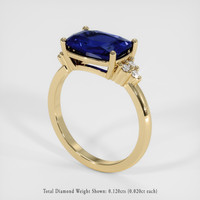 4.45 Ct. Color Change Sapphire Ring, 18K Yellow Gold 2
