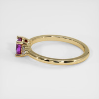 0.58 Ct. Purple Sapphire Ring, 18K Yellow Gold 4