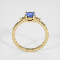 0.55 Ct. Blue Sapphire Ring, 18K Yellow Gold 3