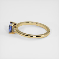 0.55 Ct. Blue Sapphire Ring, 18K Yellow Gold 4