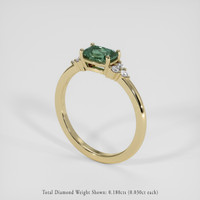 1.63 Ct. Green Sapphire Ring, 18K Yellow Gold 2