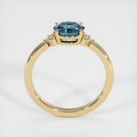 0.96 Ct. Greyish Blue Sapphire Ring, 18K Yellow Gold 3
