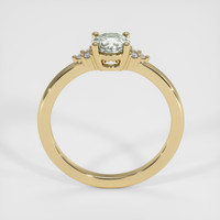 0.74 Ct. Green Sapphire Ring, 18K Yellow Gold 3