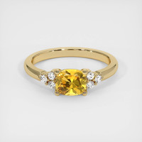 1.04 Ct. Yellow Sapphire Ring, 18K Yellow Gold 1