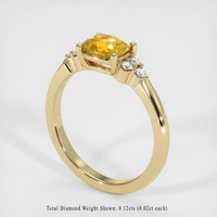 1.04 Ct. Yellow Sapphire Ring, 18K Yellow Gold 2