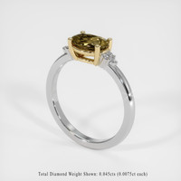 1.15 Ct. Gemstone Ring, 18K Yellow & White 2