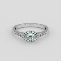 0.46 Ct. Alexandrite Ring, 14K White Gold 1
