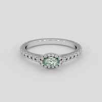 0.50 Ct. Alexandrite Ring, 14K White Gold 1