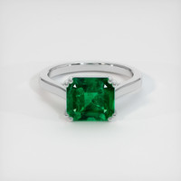 3.03 Ct. Emerald Ring, Platinum 950 1