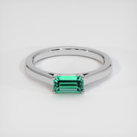0.62 Ct. Emerald Ring, Platinum 950 1