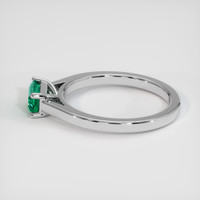 0.62 Ct. Emerald Ring, Platinum 950 4