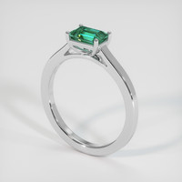 0.68 Ct. Emerald Ring, Platinum 950 2