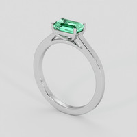 0.90 Ct. Emerald Ring, Platinum 950 2