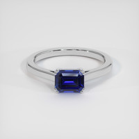 1.18 Ct. Blue Sapphire Ring, Platinum 950 1