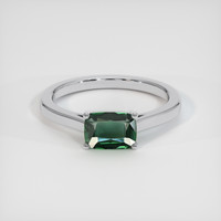 1.05 Ct. Green Sapphire Ring, Platinum 950 1