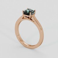 2.20 Ct. Bluish Green Sapphire Ring, 14K Rose Gold 2