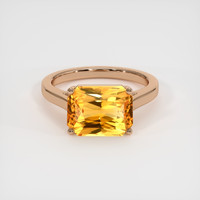 4.52 Ct. Orange Sapphire Ring, 14K Rose Gold 1