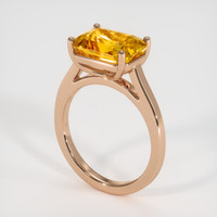 4.52 Ct. Orange Sapphire Ring, 14K Rose Gold 2