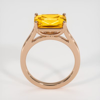 4.52 Ct. Orange Sapphire Ring, 14K Rose Gold 3