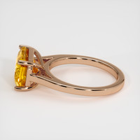 4.52 Ct. Orange Sapphire Ring, 14K Rose Gold 4