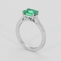 1.63 Ct. Emerald Ring, Silver 2