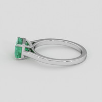 1.63 Ct. Emerald Ring, Silver 4