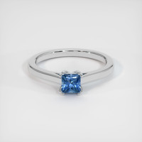 0.44 Ct. Sapphire Ring, 14K White Gold 1
