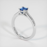 0.44 Ct. Sapphire Ring, 14K White Gold 2