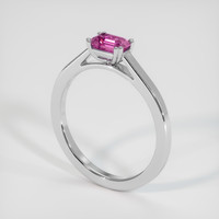 0.69 Ct. Sapphire Ring, 14K White Gold 2