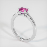 0.68 Ct. Pink Sapphire Ring, 14K White Gold 2